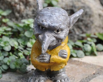 Ichabod the Troll for Miniature Garden, Fairy Garden