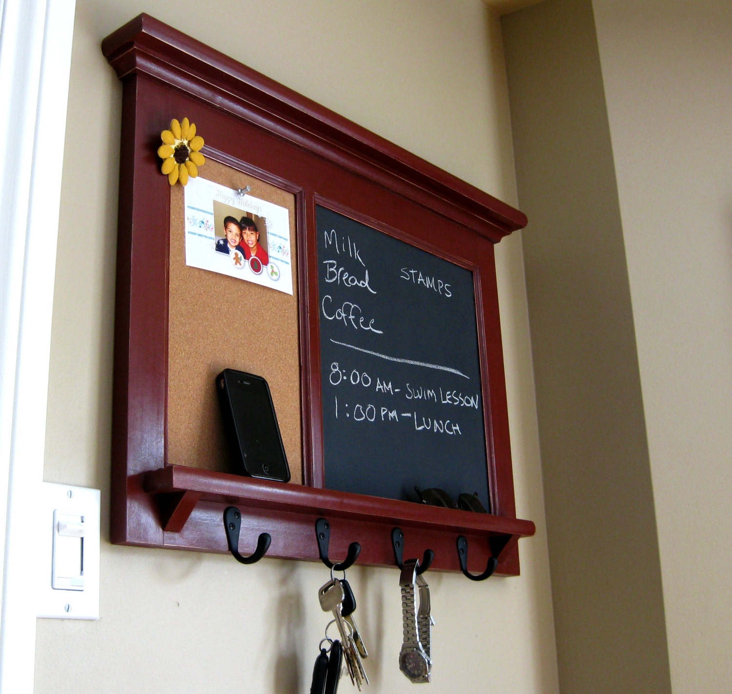 Wall Shelf Bulletin Board Cork Board Kitchen Chalkboard