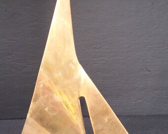 Vintage Brass Sailboat