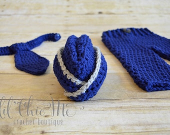 Air Force Baby Hat & Outfit Set ~ Gift Set/Photography Prop