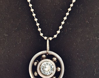 I <3 Skating Bearing Necklace