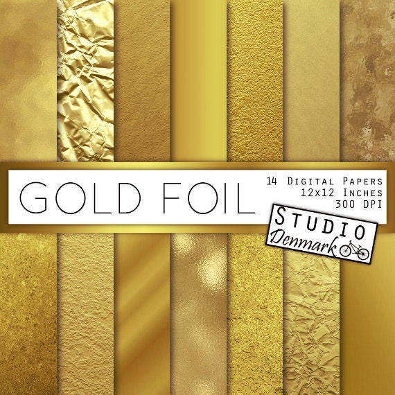 Gold Foil Textures Gold Digital Paper Textured Gold and