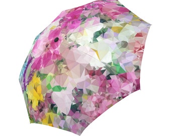 Pink Umbrella Floral Umbrella Abstract Umbrella Flowers Designed Umbrella Geometric Pattern Umbrella Rainbow Umbrella Automatic Umbrella
