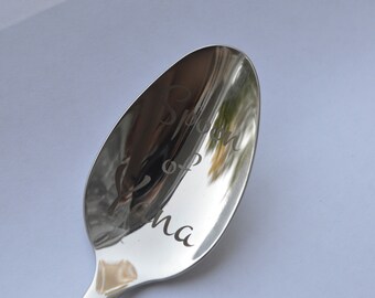 Personalized spoon Nutella spoon Custom spoon Gift for daughter Fun gift Party favors Loot bag ideas Gift for son From Kids For Girlfriend