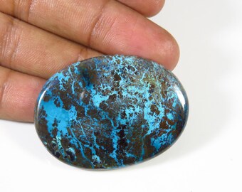 Natural Azurite cabochon. Azurite gemstone. Oval shape Designer~ Blue Azurite loose gemstone. Azurite cabochon. For jewelry 56.45Cts. MX-700