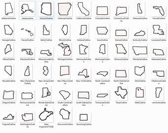Choose Your State Outline and Size Decal Sticker FREE USA SHIPPING!