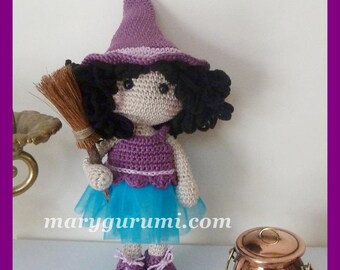 Crochet, witch, Amigurumi doll