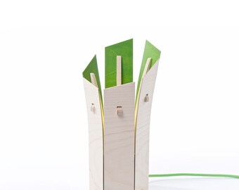 Colourful 'Leek' Table Lamp (green)