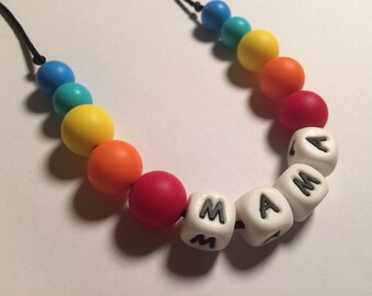 Sale***Silicone MAMA #GoodTeethes nursing teething necklace Free uk postage