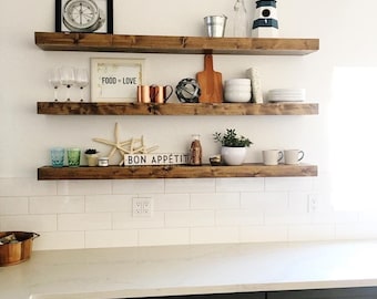 FREE SHIPPING! - Wood Floating Shelves, Primitive Shelf, Floating Shelf