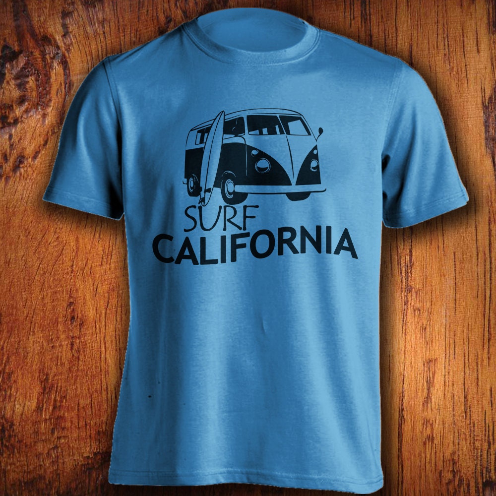 Mens Tshirt Surf California Shirt Vintage surf shirt vintage