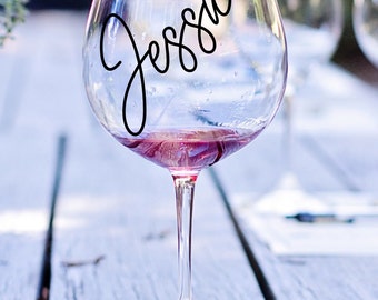 CUSTOM Vinyl Decal, Bridesmaid Decal, Bridesmaid Wine Glass Decal, Wedding Decal, Wine Glass Decal, Wedding Glass Decals, Bridal Party Favor