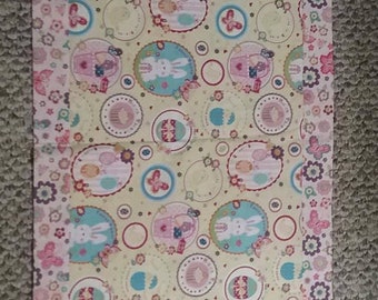 Pink and yellow Easter table runner