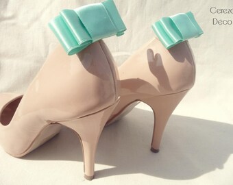 Shoe clips bows retro mint green Mint