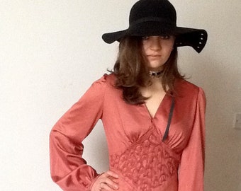 Vintage Dress/ Seventies vintage dress/ Bohemian dress/festival dress/size small/ Sale dress/long sleeves dress/short dress/festival summer