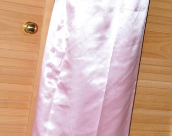 SLIP 22X - Long 36" length silky satin slip / petticoat, baby pink, Sissy Lingerie