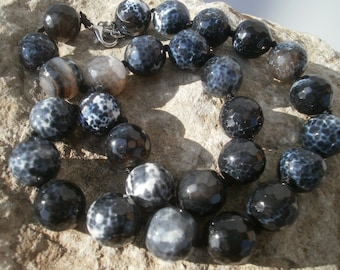 Agate Necklace 14 mm Faceted #631