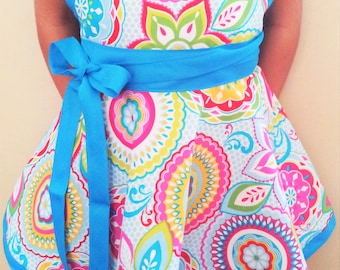 Child's apron, custom apron, personalized apron, christmas gift, girls pretend play apron, kitchen apron