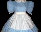 Items similar to Adult Sissy Dress-Adult Baby Dress - ABDL Blue Gingham ...
