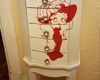 jewelry armoire , standing jewelry box, jewelry organizer, jewelry cabinet, jewelry storage, jewelry holder, chest, Betty Boop