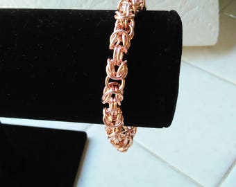 Byzantine Chain Maille Copper Bracelet