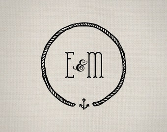 Digital Monogram - Printable Monogram - Wedding Digital Monogram - Printable Wedding Monogram