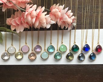 Teardrop Necklace, Bridesmaid Necklace, Bridesmaid Gift, Mother’s Day Gift, Birthday Gift for wife, Gift for Her