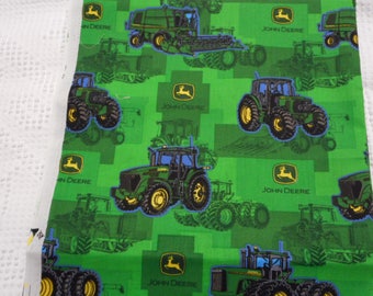 Brand New John Deere Green background Fabric 100% Cotton 36"L x 44"W