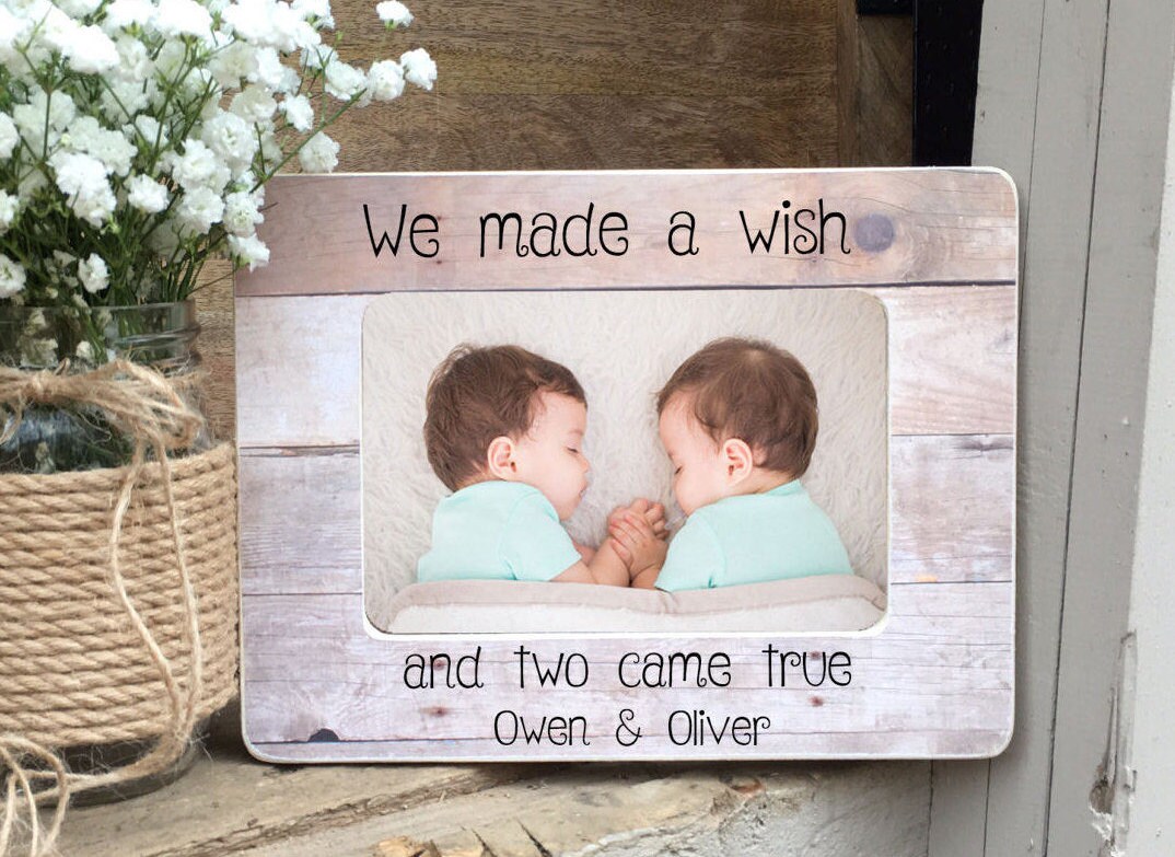 ON SALE Twins Picture Frame Twin Gift Twin Girls Twin Boys