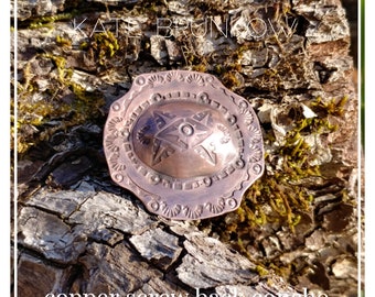 Copper concho , concho , western concho , copper