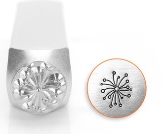Dandelion Metal Stamp ImpressArt- 6 mm Metal Design Stamp-Perfect for Your Hand Stamping Needs-Steel Stamps