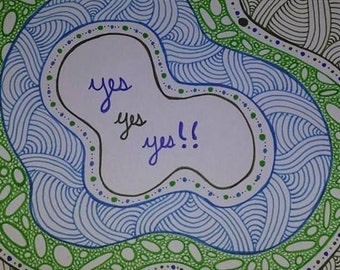 yes yes yes! 5x7 greeting card