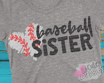 Baseball sister SVG, Basbeball svg design, little sister SVG, live love baseball svg, baseball cut file, baseball sis svg, SoCuteCuttables