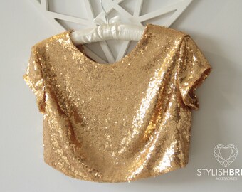 9 colors Gold SEQUIN TOP, gold sequin top, party top, sequined top, New Year's sequined top, Bridesmaids blouse, Bridesmaids sequin top