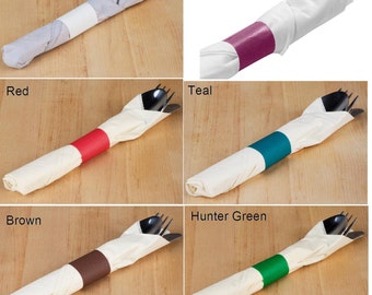 25 Self Adhesive Napkin Bands Birthday Wedding Party "Same Day Shipping"