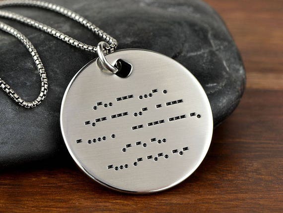 Morse Code Necklace Morse Code Jewelry Secret Message