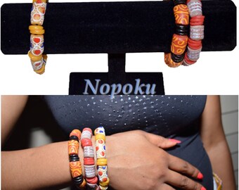 Krobo Bead Bracelet, African Trade Beads, Beads, Stackable Bracelets, African Jewelry, African Bracelet, Beaded Bracelet, Boho bracelets