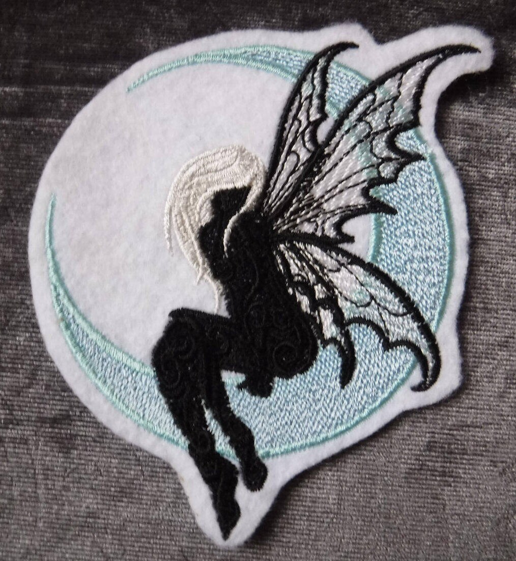 Gothic fairy embroidered iron on patch patches embroidered