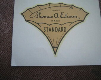 Edison Record Players Vintage Standard Decal