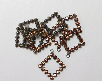 Lt. Colorado Topaz Swarovski crystal setting (x6)
