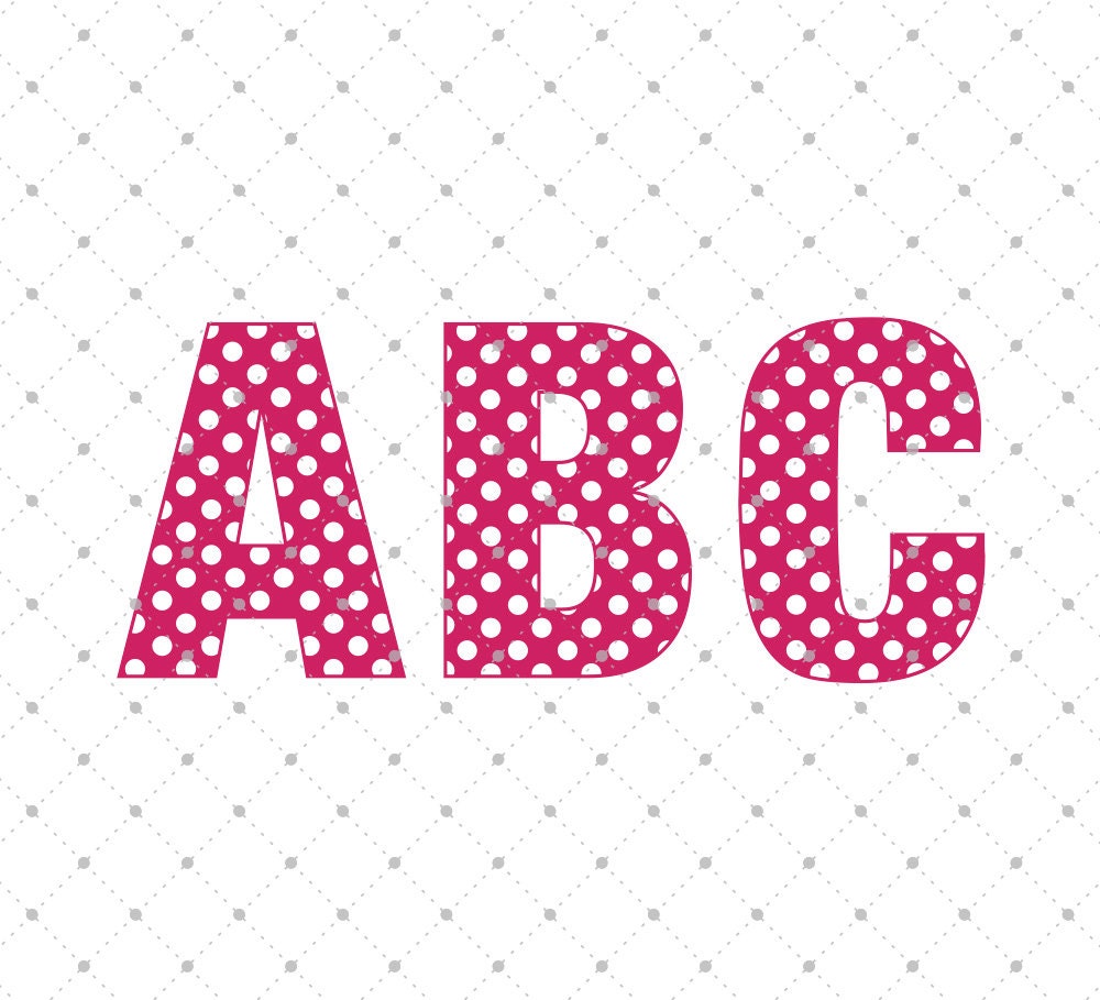 Polka Dot Font SVG cut files Digital Font Font for Cricut