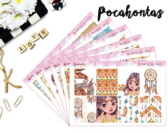 Pocahontas | Weekly Kit | Weekly Spread | Planner Stickers | Full boxes | Checklists | Deco | Happy Planner | Mambi | Erin Condren