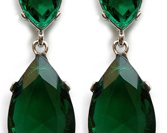 Angelina Jolie Inspired Emerald Earrings