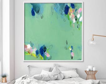 Large wall art, abstract painting, Giclee print, up to 40x40", modern Painting, Abstract Art, Acrylic Painting, Abstract Art, green