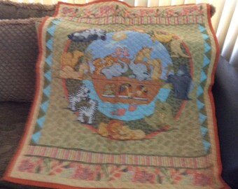 Noah's Ark quilt size 35x42"