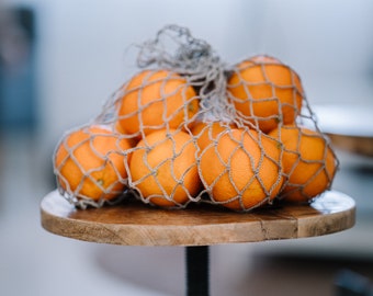 Linen mesh produce bag, reusable market bag, eco linen bag, grocery bag, fruit bag