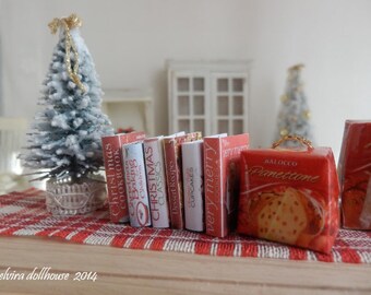 Christmas Recipes Books, Dollhouse Miniature, 1:12 Scale Dolls House