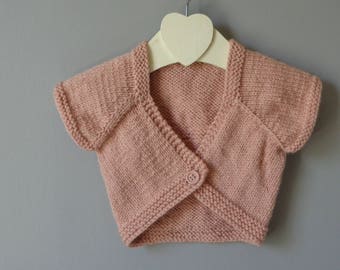 Pink BOLERO VEST old baby