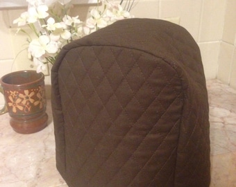 Brown Food Chopper Cover Quilted Fabric Small Appliance Covers Dust Cover Ready To Ship