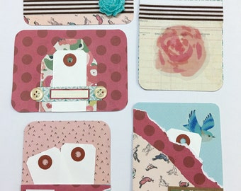 Handmade project life or pocket scrapbooking cards